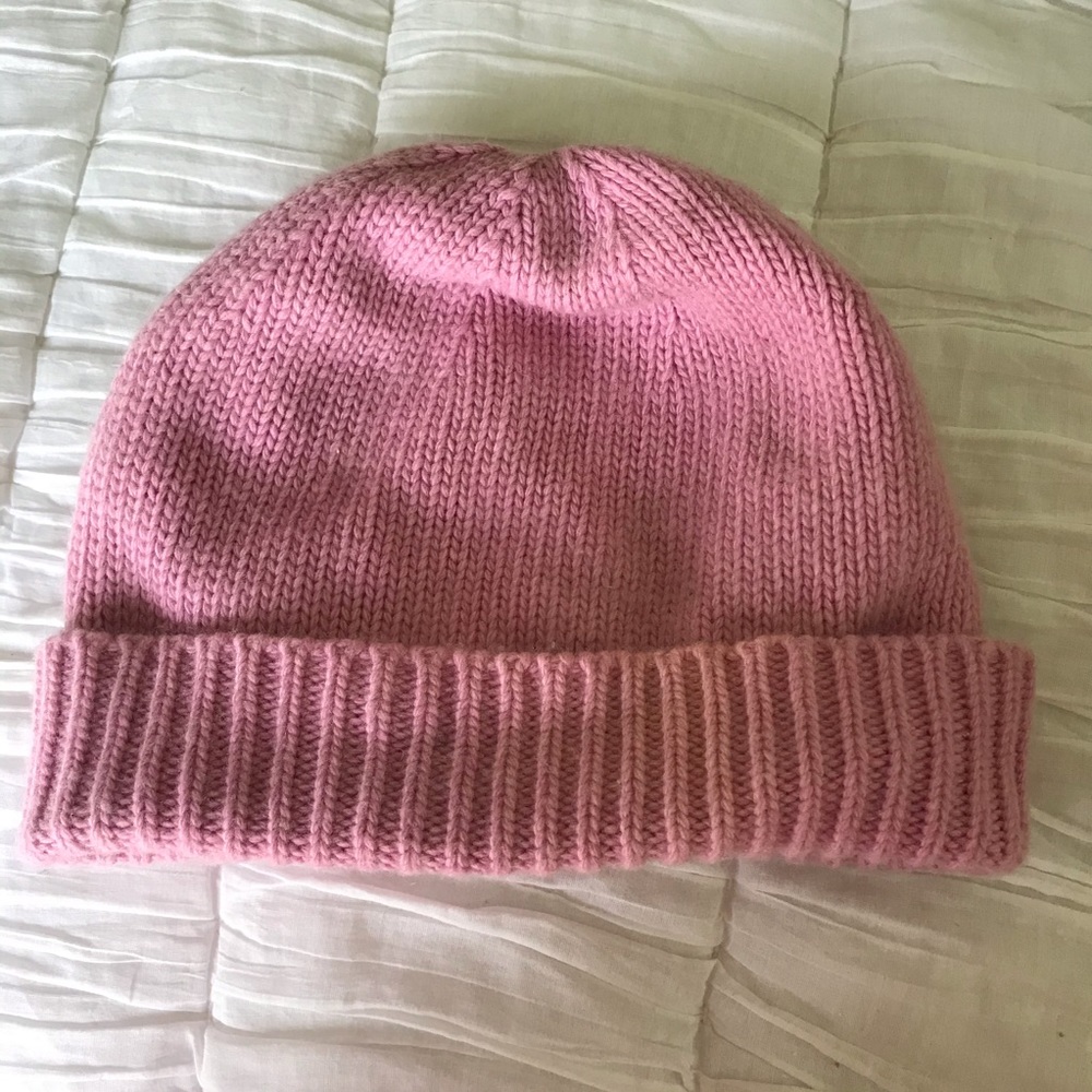 Cashmere Jcrew Pink Knit Hat